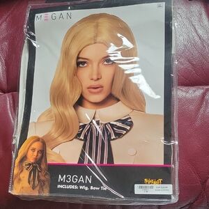 Meghan LA Golden Blonde Wig with Striped Bow